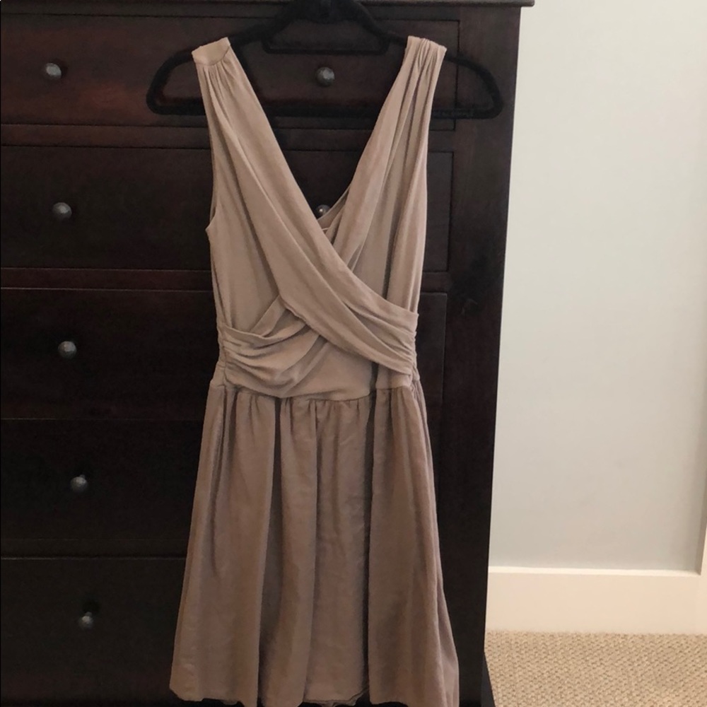 Anthropologie Velvet by Graham & Spencer taupe dress size XS petite